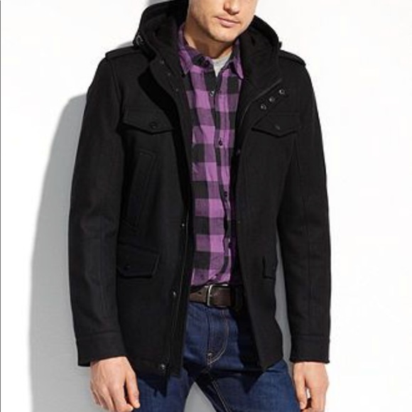 guess men's wool jacket